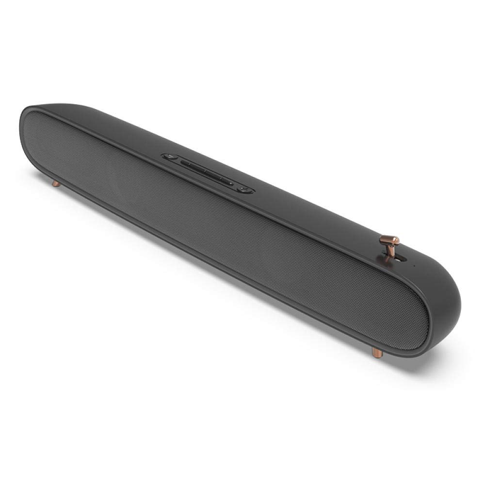 Haut-parleur Bluetooth sans fil rétro noir avec subwoofer pour l'accueil