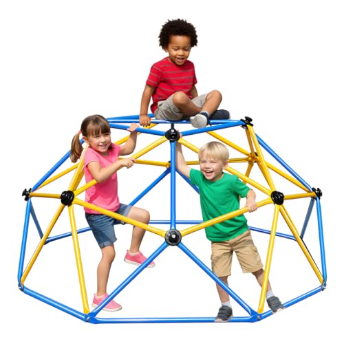 Zupapa 6FT Climbing Dome for Kids 3-8, Jungle Gym for Indoor and Outdoor, Geometric Dome Climber Supporting 750 LBS Anti-Rust Metal Play Structure, Play Equipment for Kids (Blue, 6FT)