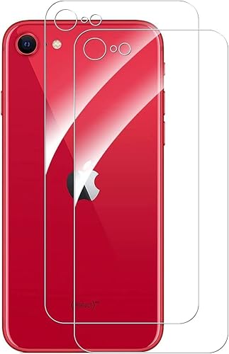 【2枚入】iPhone SE3 第3世代 / SE2 第2世代 / iPhone 8 / iPhone 7 /iPhone SE 第2世代 用の 背面フィルム iPhone SE3/SE2/8/7 用の 背面保護フィルム 高硬度9H 高透過率 気泡防止 飛