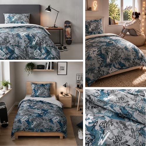 Parure lit zippée 135x200 finie la couette qui glisse - 4