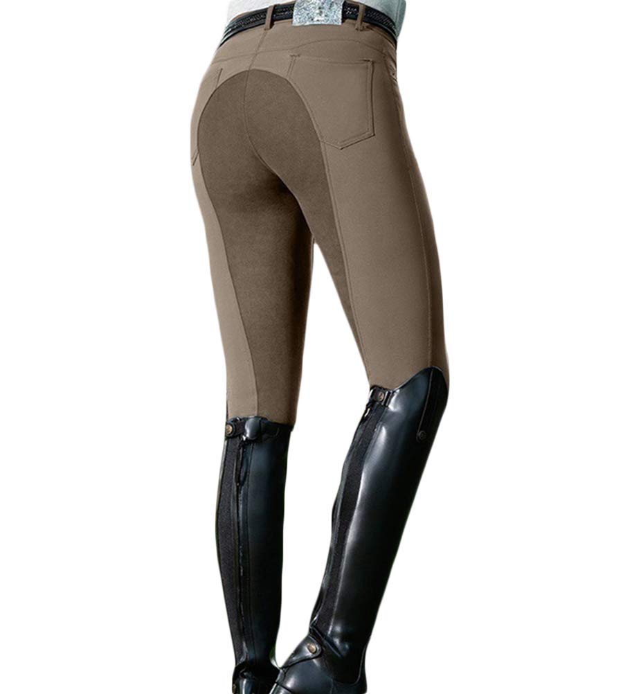 Pantalon d'équitation élastique pour femme - Pantalon d'équitation, gym, yoga et école