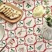Horaldaily Christmas Tablecloth 70×70 Inch Round, Teddy Bear House Deer Bowknot Washable Table Cover for Party Picnic Dinner Decor