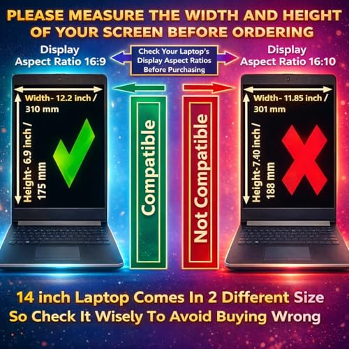 Image of Anjo 4 in 1 Combo Of 14 Inch & 16:9 Display Aspect Ratios Laptop Screen Protector, KeySkin, Body Lamination Trackpad Area & Lid-Back Side (Transparent)