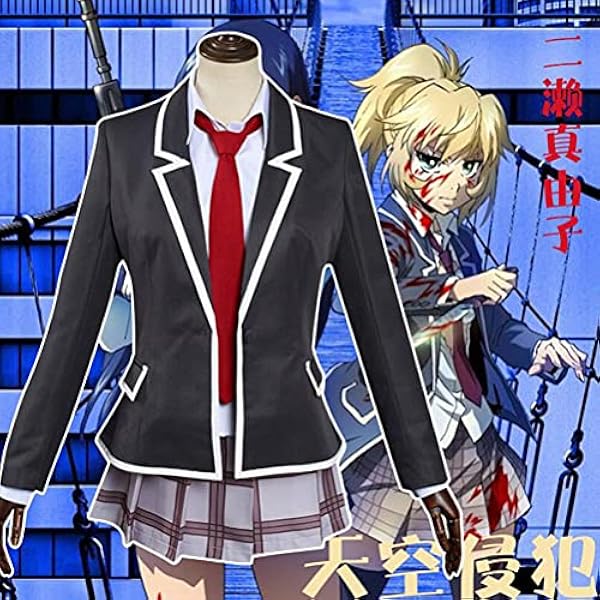 Cosplay Kostuum Hoogbouw Invasie Mayuko Nise Cosplay Kostuum Womens Japanse Schooluniform Volwassen Zwarte Anime Outfit Cosplay Kostuum