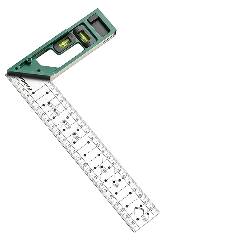 Règle multifonction en alliage d'aluminium durable pour menuiserie de précision