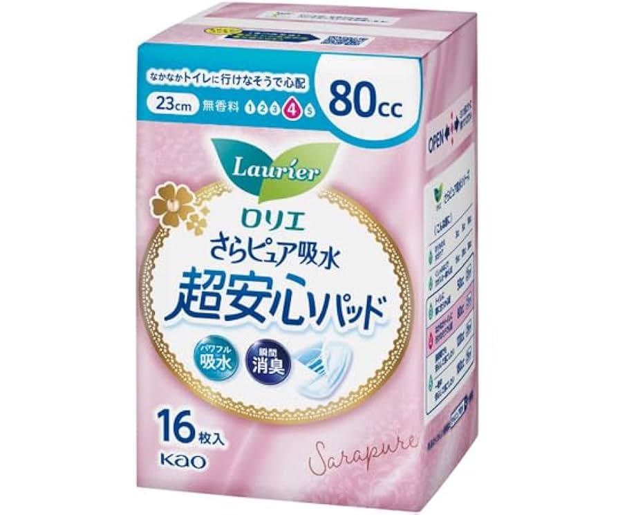 Amazon.co.jp: 花王 ロリエ さらピュア吸水超安心パッド 80cc 1