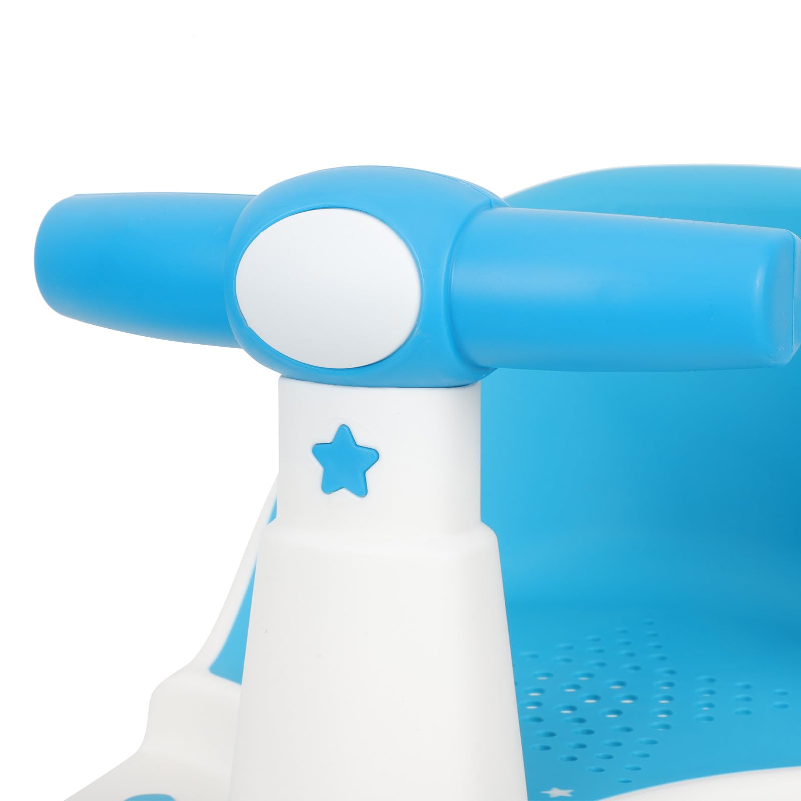 ORFOFE Asiento de Baño para Ñiño de 6 a 12 Meses Ventosas de Succión y Soporte Cómodo, Silla de Baño Segura y Antideslizante para Ducha y Bañera Azul