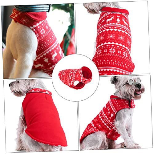 Disfraz Navideño de Polar para Perro Rojo 25x30 cm miniatura 5