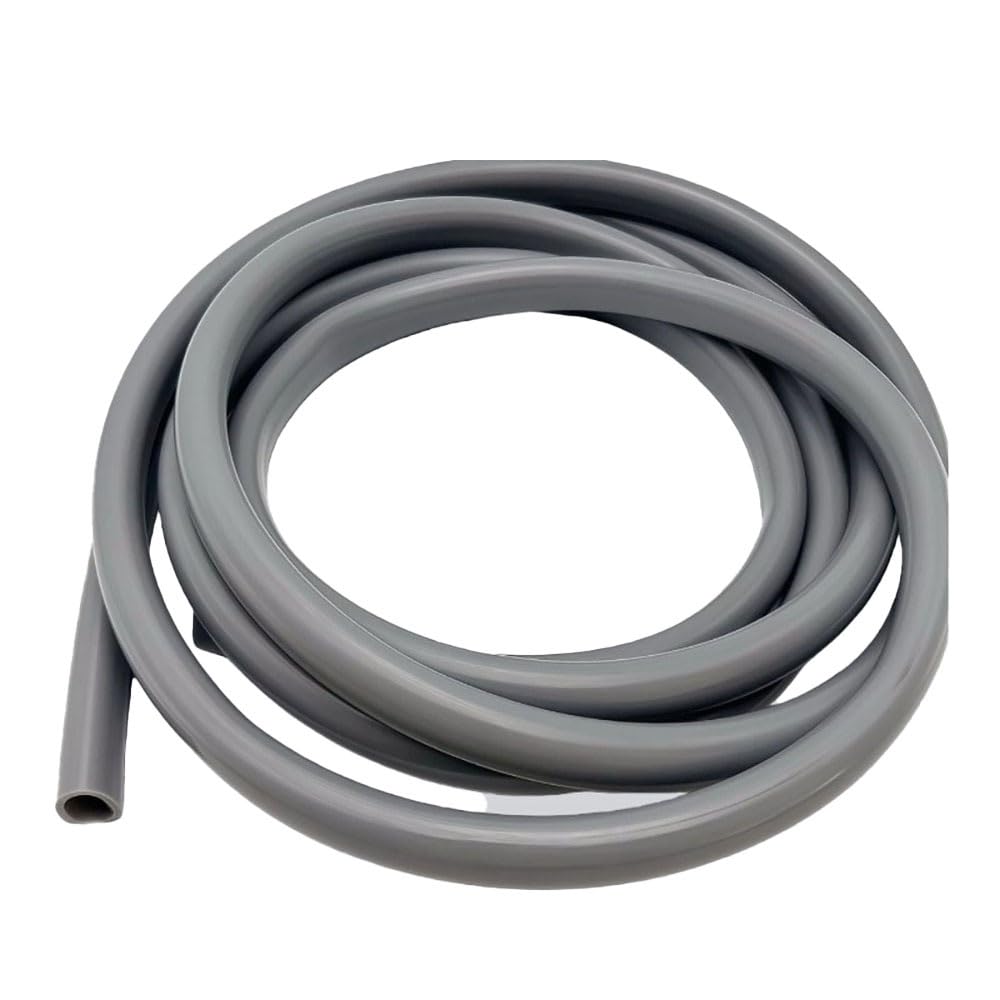 Grauer Flex-Schlauch 2m Hitzetolerant für Wasser/Luft | Langlebig, reißfest, abriebfest, mehr. Durchm., leicht schneidbar, haushalt(ID8 x OD12 mm)
