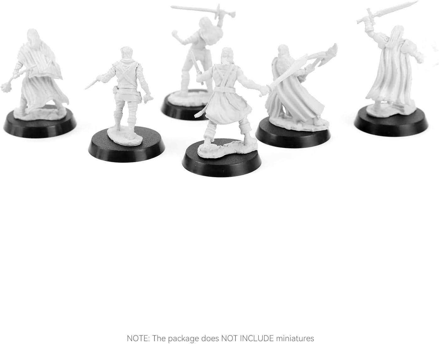 100PCS 28.5mm/1.12inch Textured Plastic Black Round Miniature Bases, Model Base for Gaming Miniatures or Wargames Table Top Games image 5