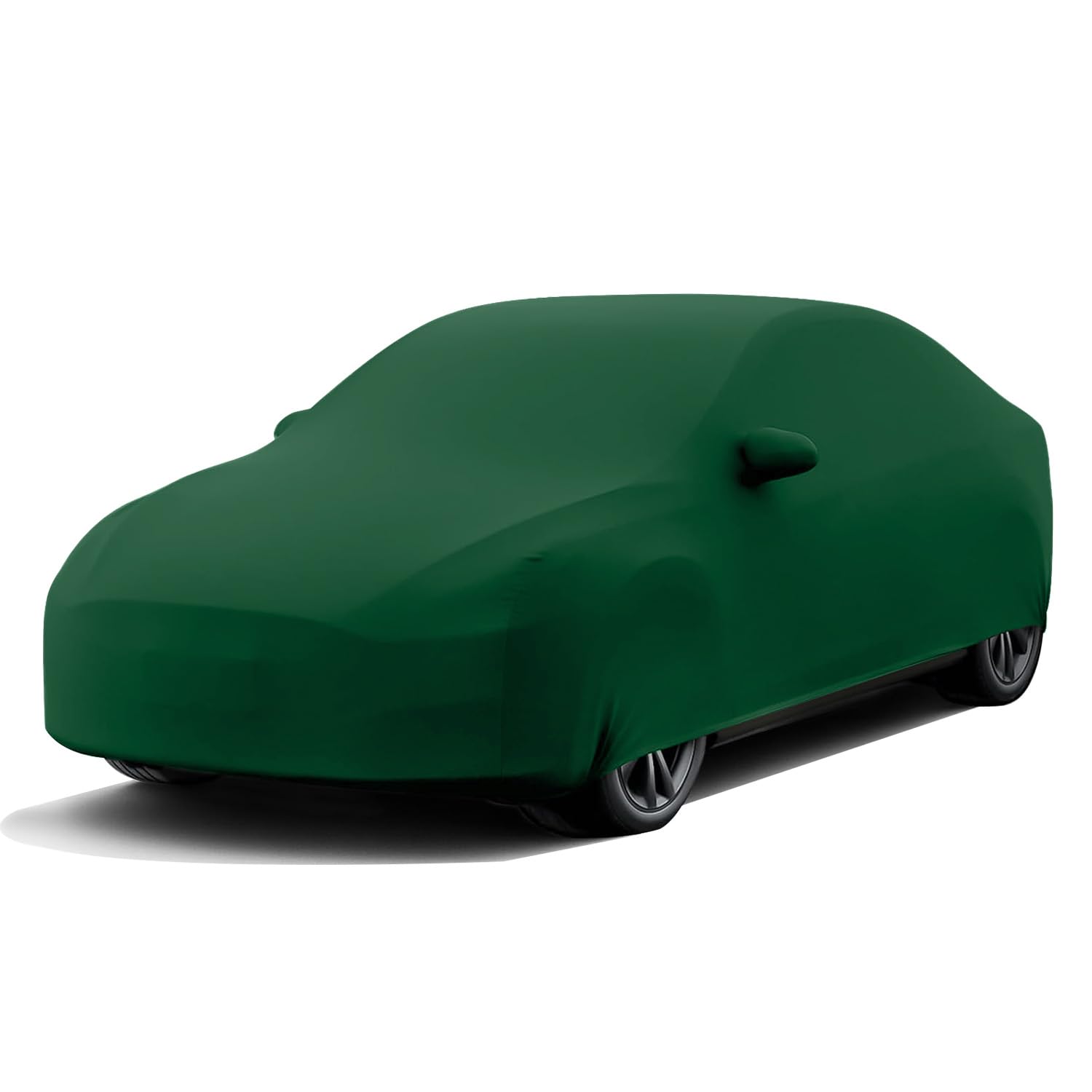 WinPower Funda Coche Interior Antipolvo Transpirable Elástica Lona Cubre Funda Protectora Completa Suave Antiarañazos Hatchback Cubierta para Garaje Exposición de Coches Verde, 3.95-4.25M, 1 Pieza