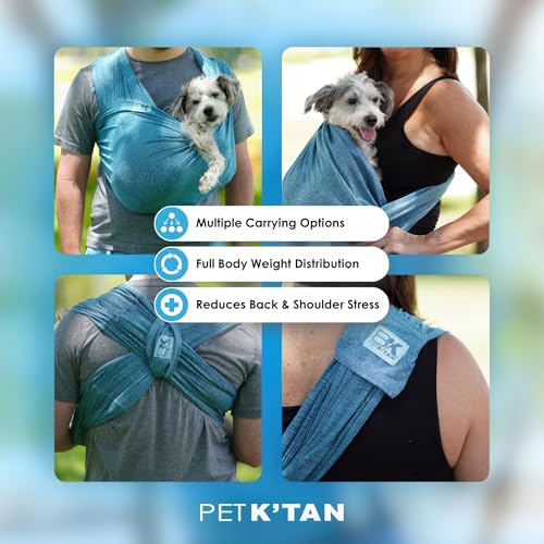 pet k39tan dog sling carrier hands free for small dogs - 1 pet travel accessory amp gift -bond with new puppy-cats amp small animals- safe durable soft - anti-anxiety