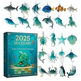 Calendrier de l'Avent 2025 en verre de mer, calendrier de l'Avent de...