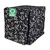 Molly Mutt Rocketman Dog Crate Cover, 100% Cotton Canvas Cover with 2 Roll-Up Panels, Ideal for Dog or Cat Crate, Durable, Washable, and Free of Harmful Chemicals, 24″ x 18″ x 21″