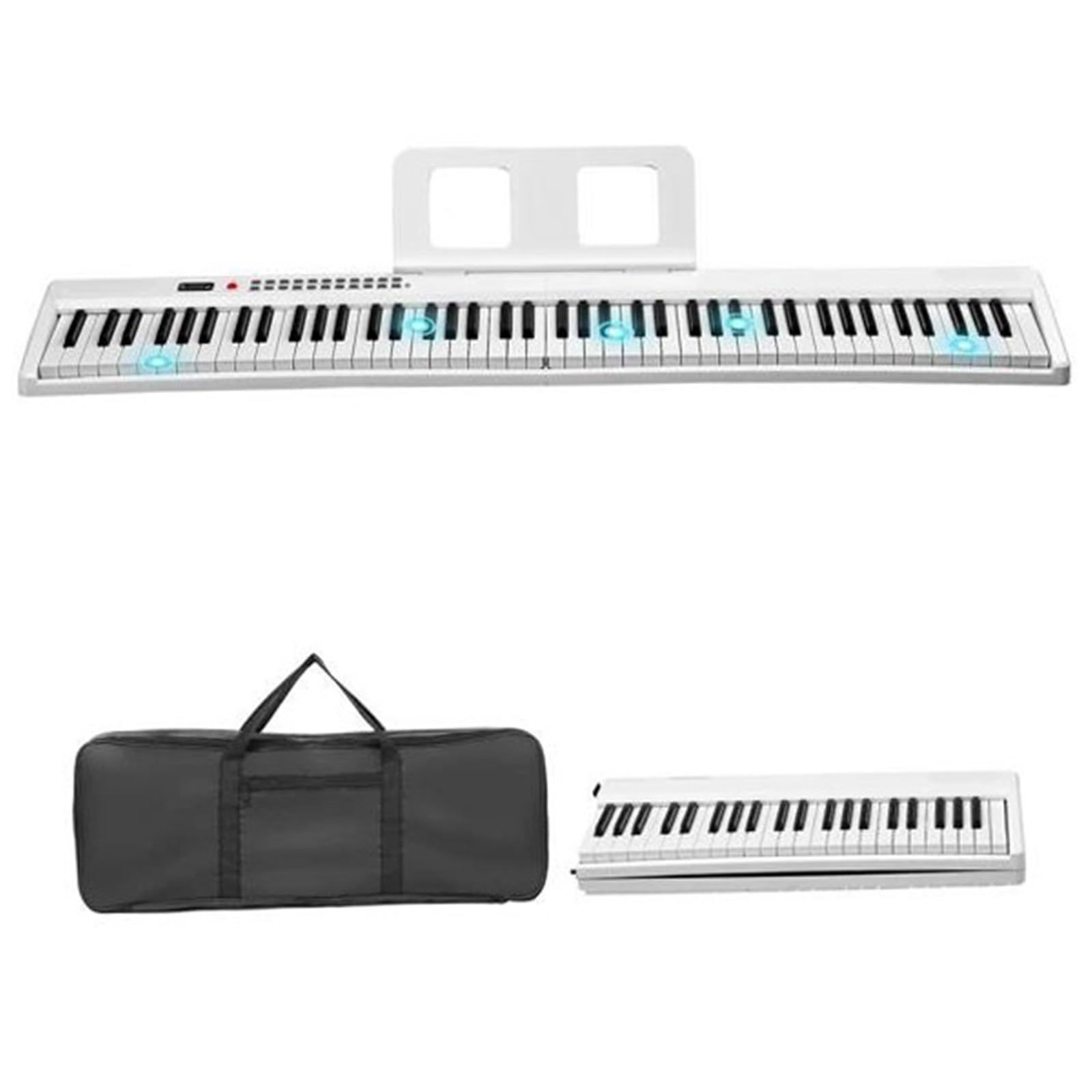 Elektroniczny Instrument Fortepianowy Cyfrowe Pianino Elektroniczne Dla Dorosłych 88 Klawiszy Składane Półważone Standardowe
