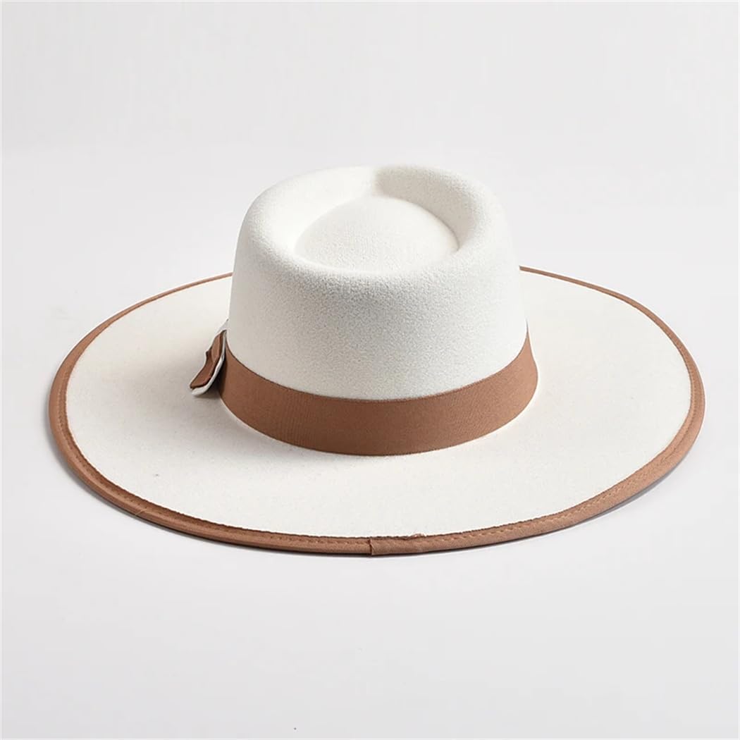 Elegante cappello Fedora da donna con papillon a tesa larga da chiesa jazz cappelli da festa di nozze