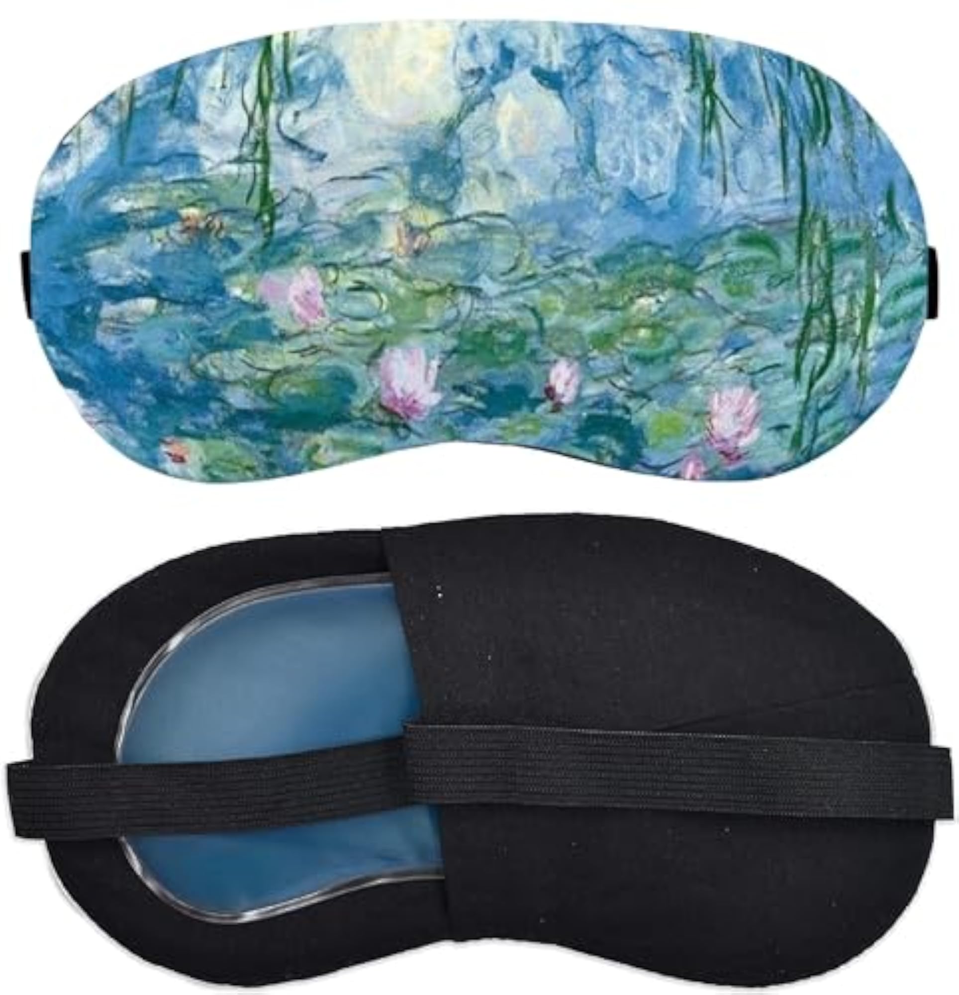 Cooling Gel Eye Mask with Claude Monet Art Print for Relaxation