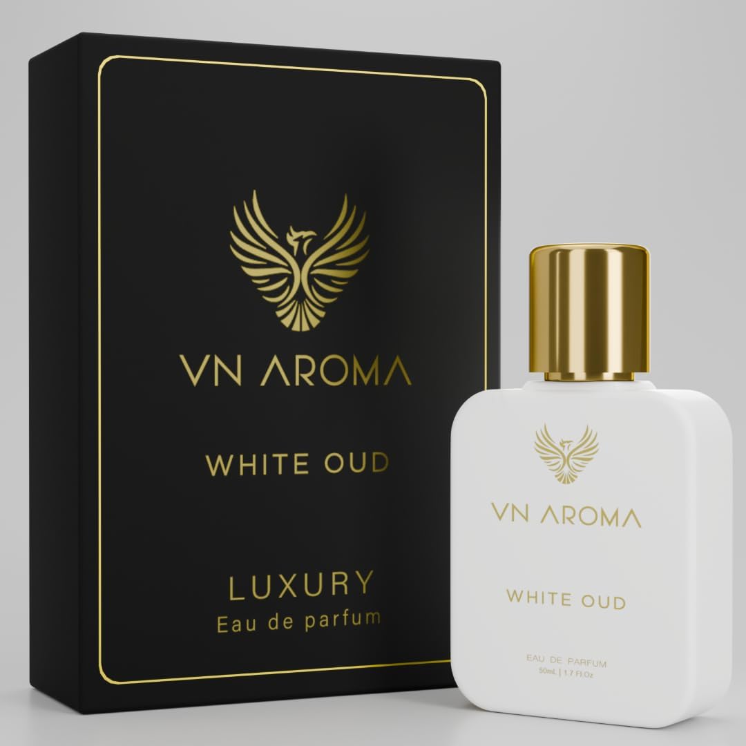VN Aroma White Oud Unisex Eau De Parfum for Men & Women | Perfume with Bergamot, Cypress & Patchouli | Premium Long Lasting Luxury Fragrance