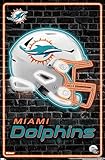 Trends International NFL Miami Dolphins - Neon Helmet 23 Wall Poster, 34L x 22.4W, Unframed Version