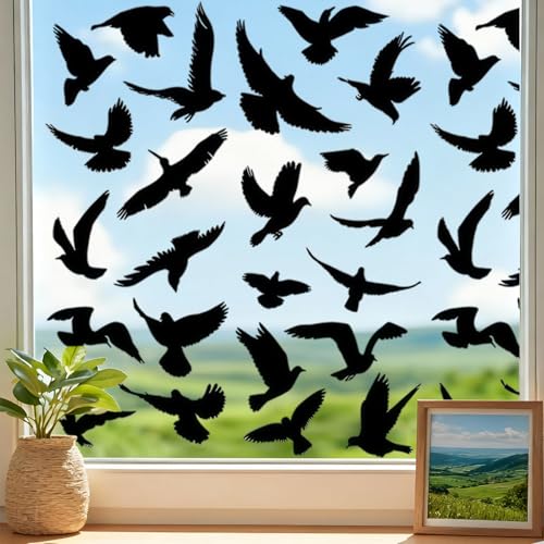 Flintronic 9 Autocollants Anti-Collision pour Oiseaux, Stickers Fenêtre Électrostatiques,...