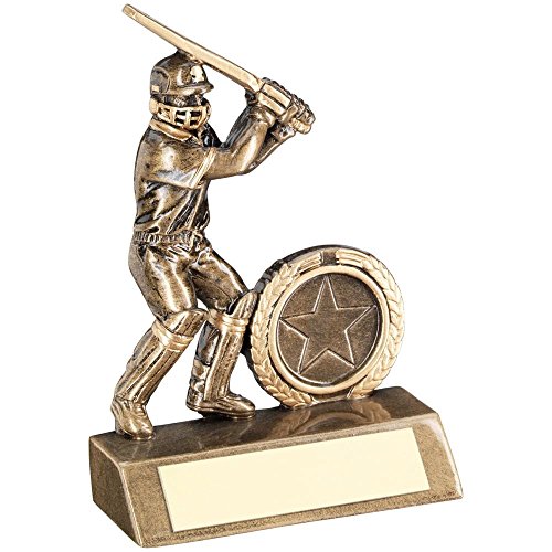 Discounted Trophies Bronze & Gold Mini Cricket Batsman Trophy 5.5inches