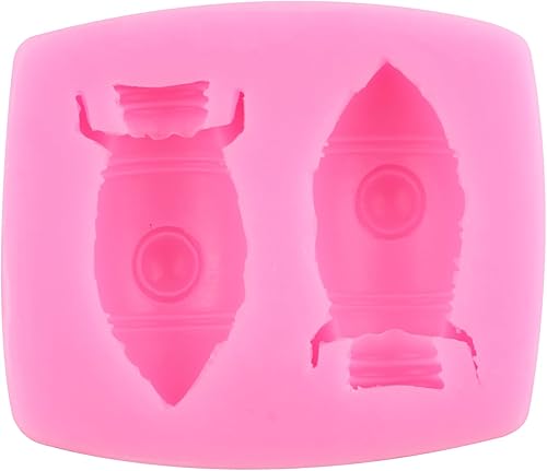 Miniatura 9 de ZiXiang Moldes de silicona para naves espaciales para astronauta, cohete robótico, naves espaciales, aviones, para baby shower, cupcakes, decoración