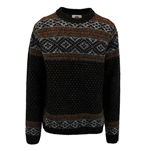 ICEWEAR Pétur Men's Crewneck Sweater Nordic Knit Design 100% Wool Long Sleeve Winters Without Zip Sweater
