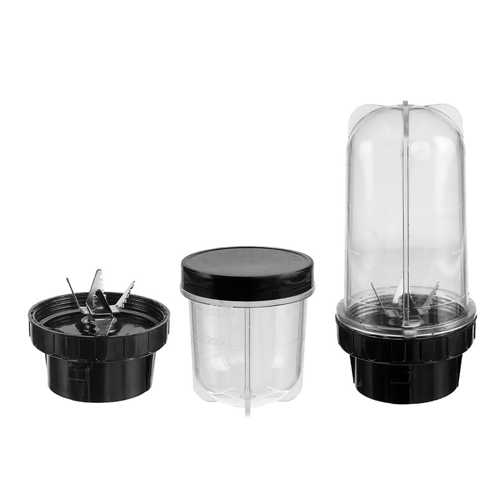Heavy Bullet Jar Set for Mixer Grinder | 600ml & 300ml ABS Plastic Base | BPA-Free Transparent Jars | Compatible with Wildan & Similar Mixers | Leak-Proof & Durable Kitchen Jar Set — Amazon image 5