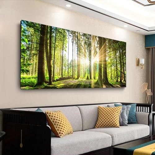 Affiche paysage naturel de forêt pour créer un salon zen et cocooning