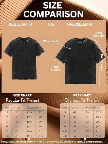 Image of Amazon Brand - Anarva Men's Oversized Acid Wash T-Shirt | Premium Cotton Relaxed Fit | Drop Shoulder Half Sleeve Casual Streetwear Tee for Men