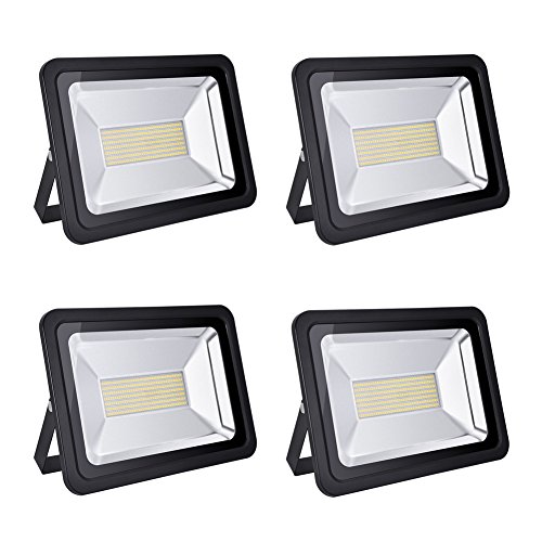 4×150W Étanche IP65 Lumière Blanc chaud Himanjie LED Spot Projecteur,Extérieur et Intérieur pour Jardin, Terrasse, Square,Cour,Usine [Classe énergétique A+]