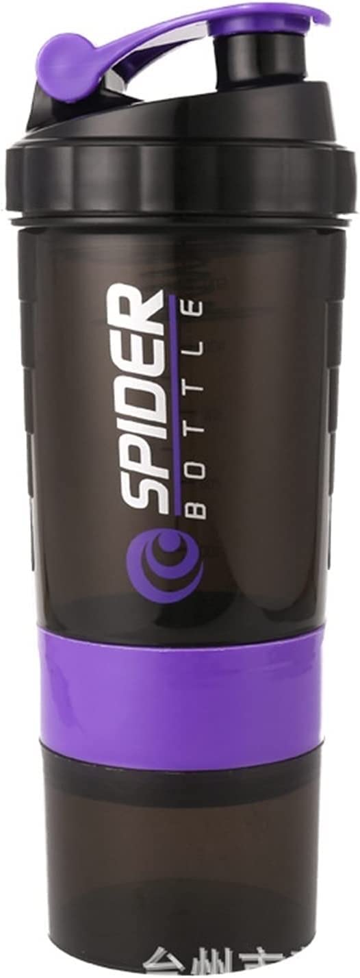 Bottiglia Acqua Bottiglia 500 Ml Portatile Proteine Polvere Shaker Bottiglia Ad Alta capacità 3 Strati Polvere Miscelatore Tazza di Acqua Sportiva Tazza Borracce Borraccia Sportiva