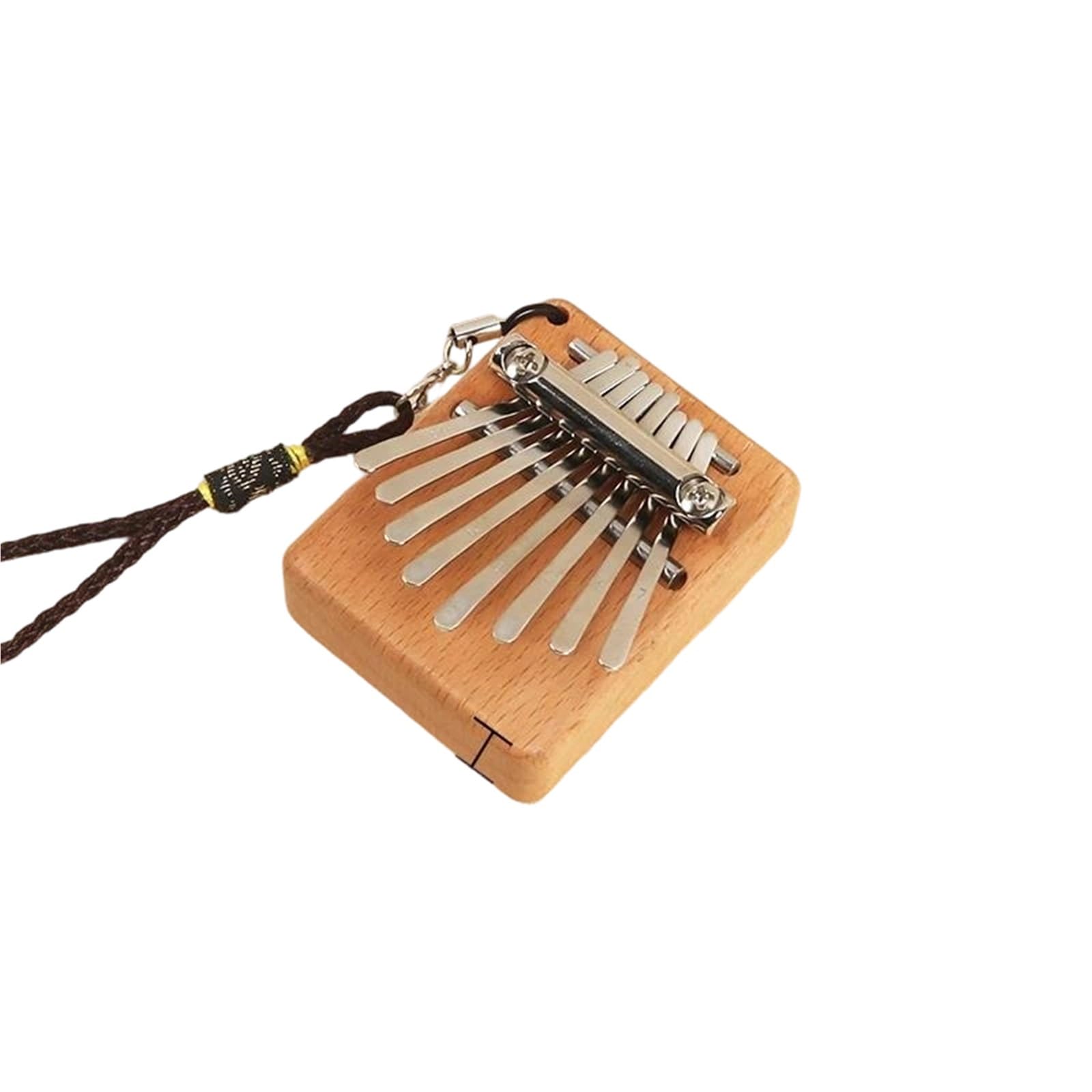 Piano De Pulgar Kalimba De 8 Teclas Accesorios De Madera De Haya Colgante