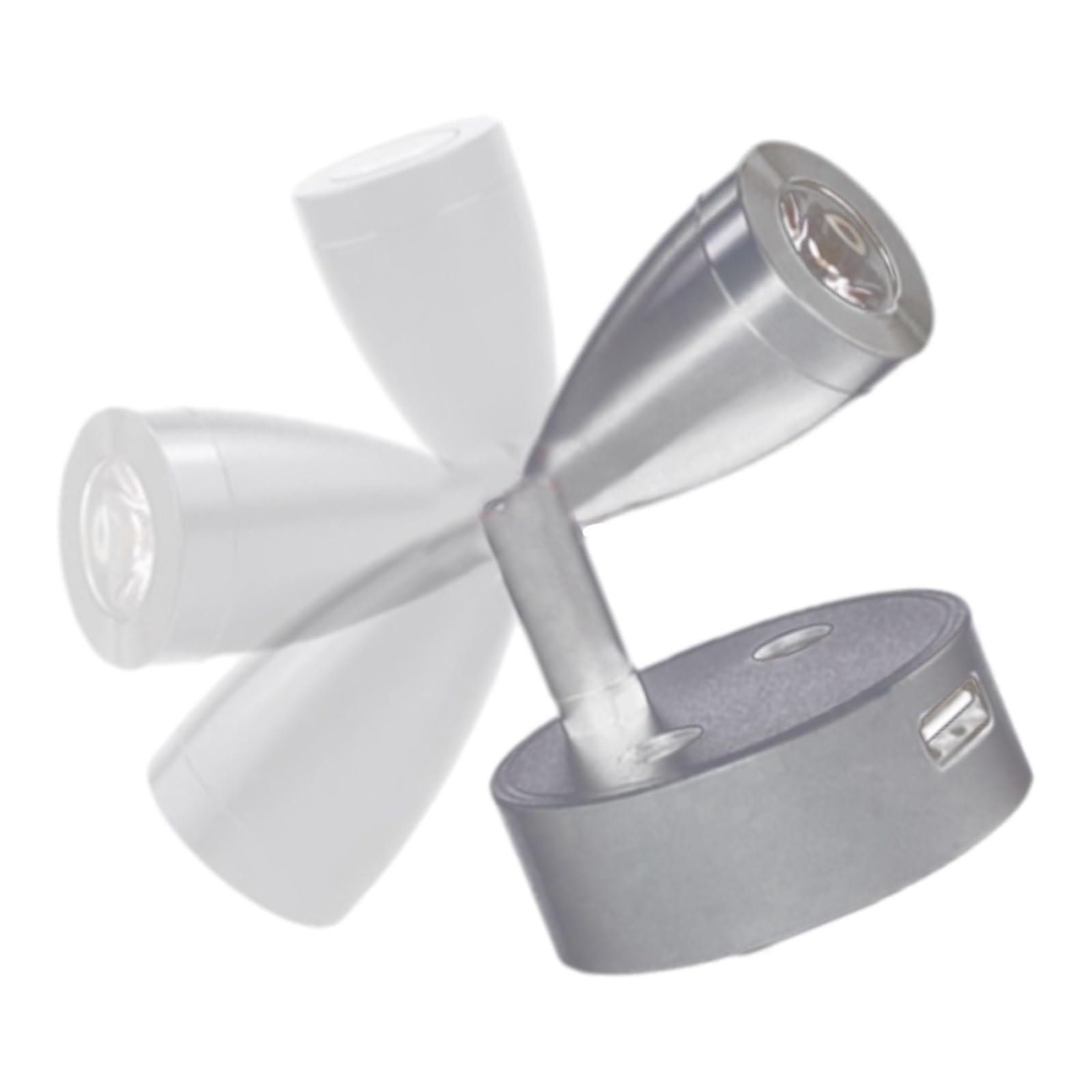 2 Szt. 12-24 V DC USB Lampy Do Czytania W Kamperze Lampa Ścienna LED Smart Touch Lampa Ścienna LED(Silver,3000k warm white)