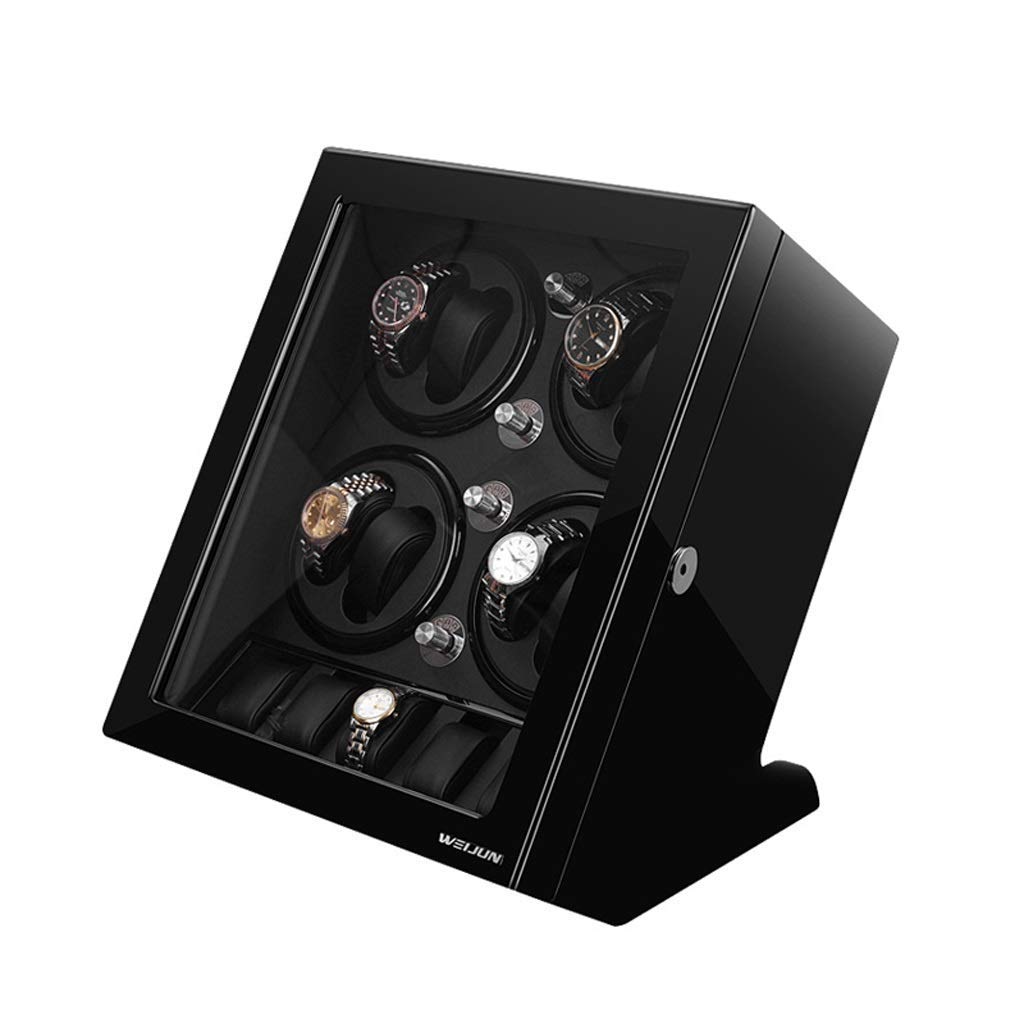 WMYYZYQ automatic watch winder box 5 rotation modes with piano lacquer floor wood storage showcase,D-A