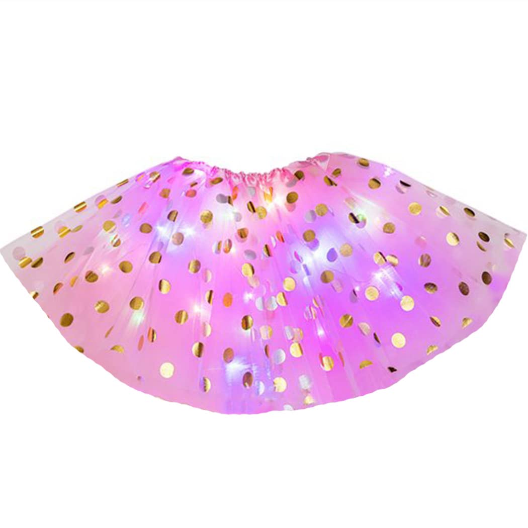 VictrayWomen LED Tutu Skirts Ballet Dance Tutu Skirt Light Up Skirts Sparkly Party Halloween Costume