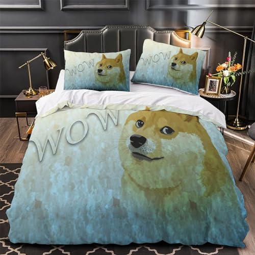 Funda nórdica de perro 3D 220x240 cm de microfibra con 2 fundas de almohada 4