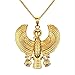 Produktbild SWAOOS Männer Halsketten Ägyptischen Horus Vogel Falke Halten Ankh Anhänger Gold Farbe Stahl Mode Hiphop Kostüm Schmuck Halsreif