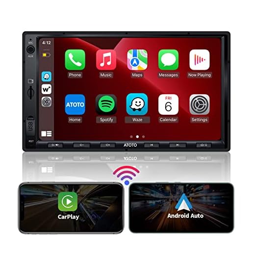 ATOTO F7 WE 7inch Double DIN Car Stereo, Wireless CarPlay & Wireless Android Auto, Touchscreen Car Radio with Bluetooth, Mirror Link, HD LRV, Quick Charge, FM/AM, GPS Navi, Voice Control, F7G2A7WE