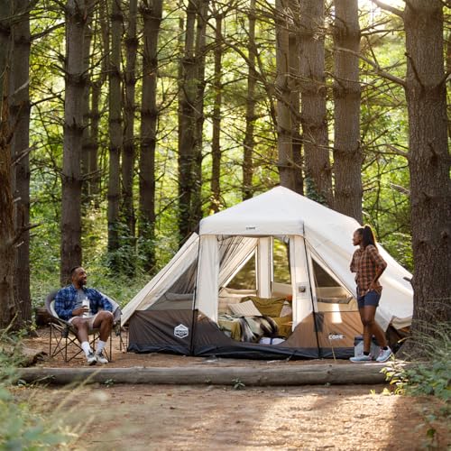 CORE Carpa Instantánea Cabin con Luces LED | Carpa Pop Up Grande para 6 Personas con Bolsas de Almacenamiento para Camping y Aventuras al Aire Libre miniatura 4
