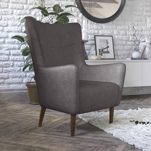 Sillón Tradicional Piel Sintética Gris Oscuro miniatura 5