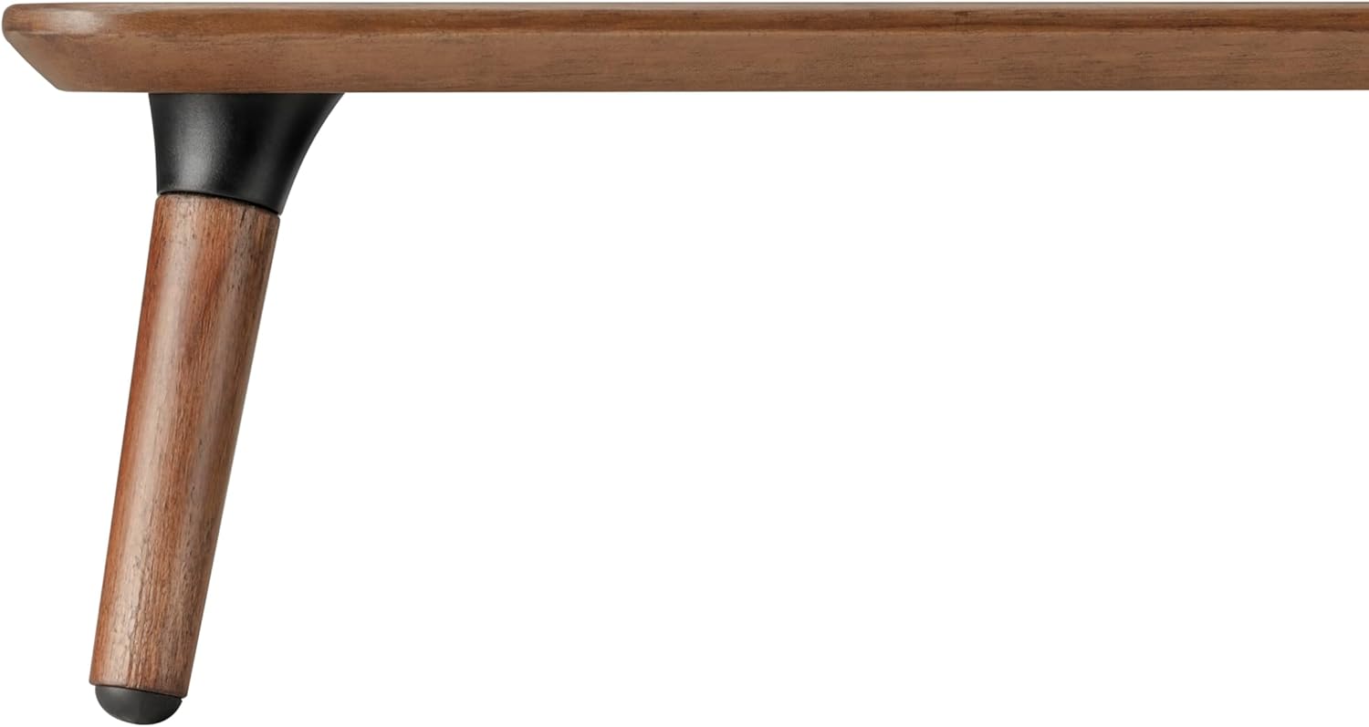 Desk Shelf for Top of Desk (Mahogany) Mid Century Modern Monitor Stand (39.37 × 9.45 × 4.72 inches)