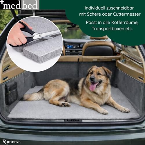 Medbed Standard Hundedecke – Medizinische Liegeunterlage für Hunde | Feuchtigkeitsdurchlässig, Gelenkschonend & Antiallergen | Waschbar bis 95 °C (70 x 100 cm, Grau)