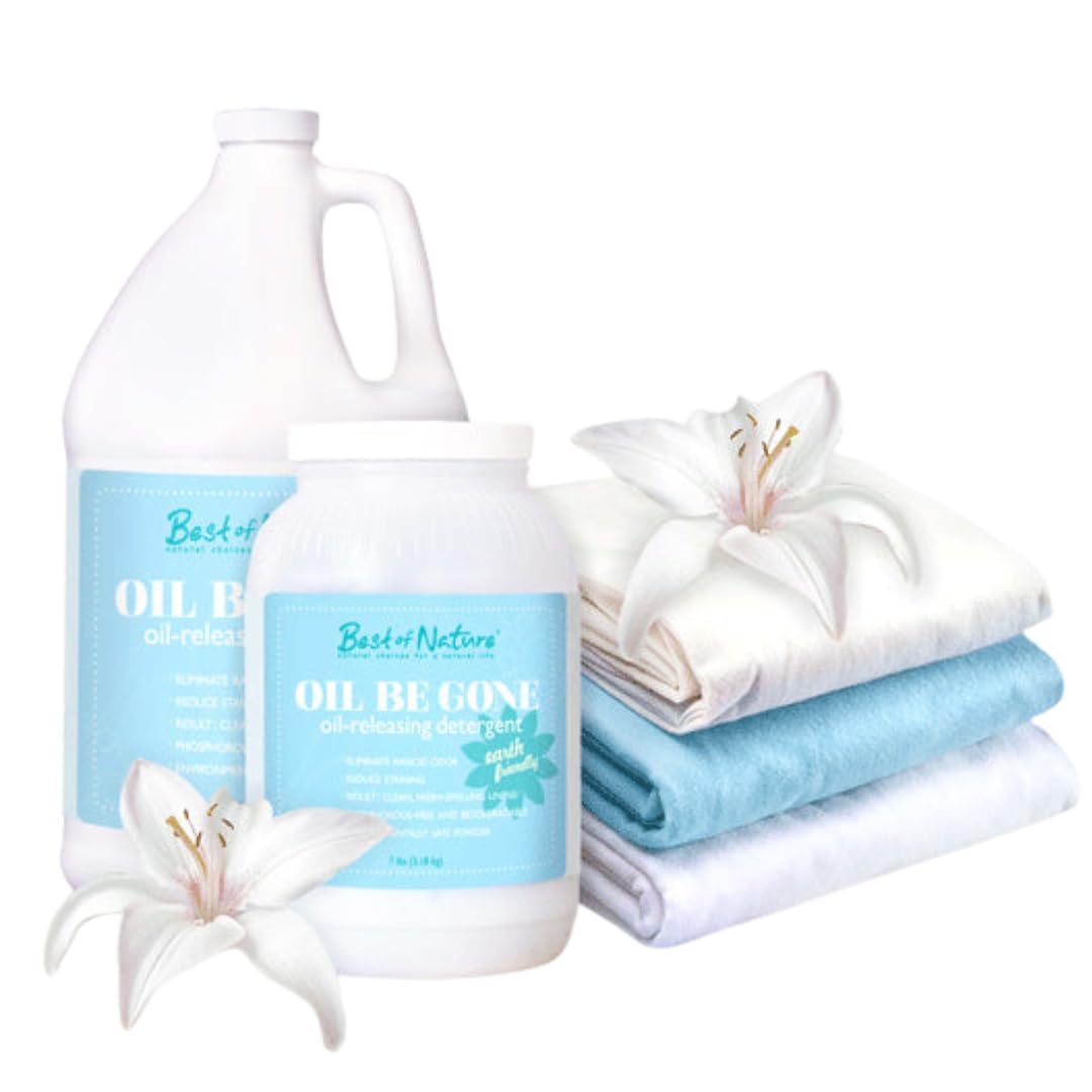 Oil Be Gone Powder Laundry Detergent – Heavy-Duty Massage Sheet Stain Remover with Brighteners – 7 lb Powder, Concentrated Formula