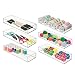 mDesign Stackable Plastic Drawer Organizer Storage Bin Tray - Holder for Craft, Sewing, Hobby, Art Supplies in Home, Classroom, Studio - 12" Long, 6 Pack - Clear