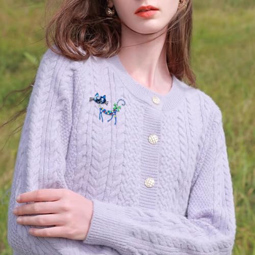 Image of Fashion Cute Crystal Animal Brooch Pins for Women Girls Cat Bird Corsage accessory Pin delicate accessory Party Ceremony