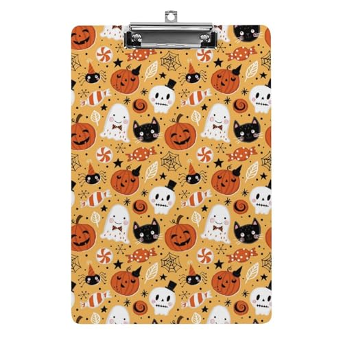 クリップボード A4 縦型 おしゃれ 幽霊 ハロウィン かぼちゃ ファイルボード 壁掛け 画板 書きやすい お会計ボード て持ち運びやす 文書整理 文房具 会議パッド 事務用品 メモ 学校 家庭用バインダー