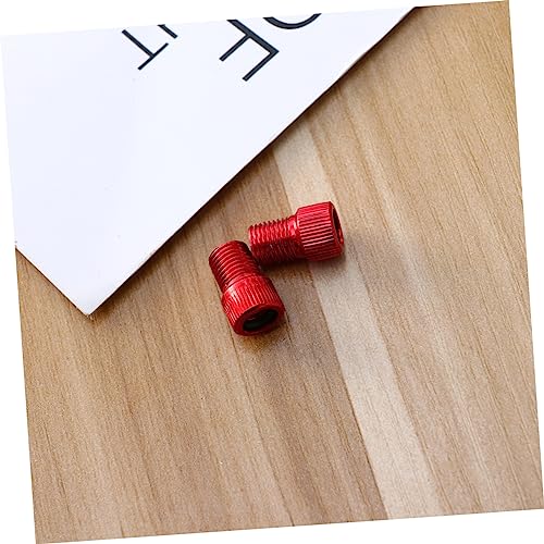 Set Adaptadores de Válvula para Bicicleta INOOMP Aleación de Aluminio Ligero Rojo para Bicicletas Eléctricas y Autos miniatura 5