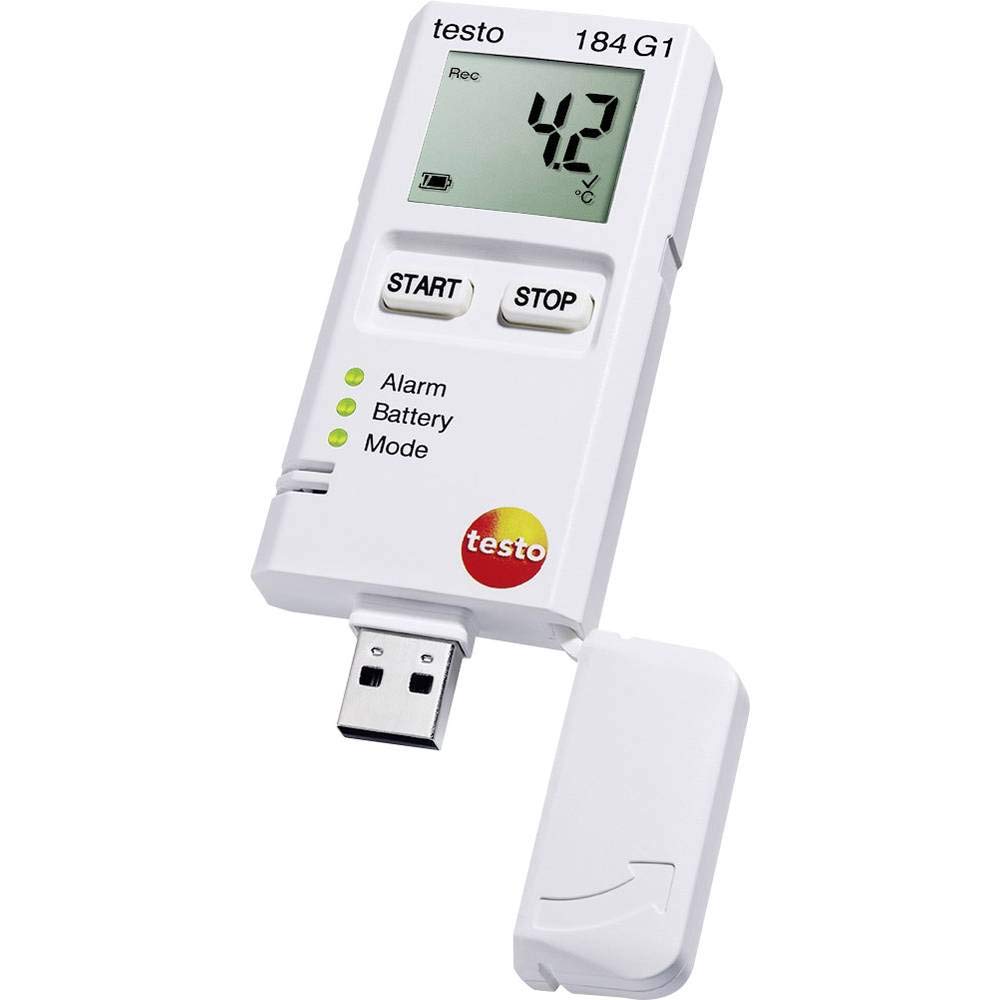 testo - 184 G1 - 0572 1846 - Datenlogger Erschütterung, Feuchte und Temperatur zur Überwachung von Erschütterung, Feuchtigkeit und Temperatur