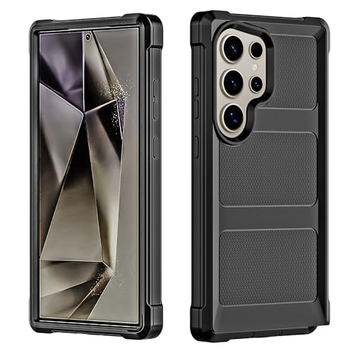 Image of Cubix Armor Defender Rugged Case Compatible for Samsung Galaxy S25 Ultra Back Cover Slim, Shockproof, Dual-Layer Design with Camera Protection - Black